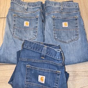 3 Carhartt men’s jeans 34 x 36 relax fit